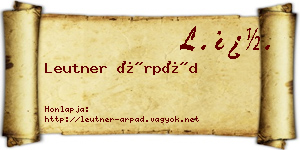 Leutner Árpád névjegykártya